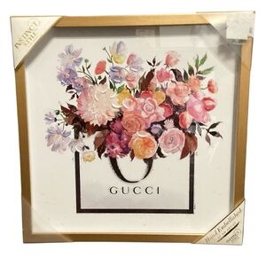 Gucci floral framed art.